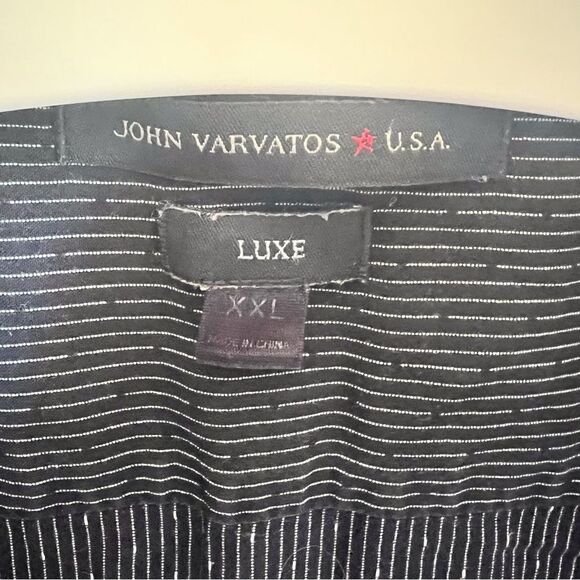 John Varvatos Mens Button Up Short Sleeve Top Size XXL Gray Business Casual - Picture 4 of 4